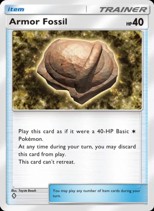 Armor Fossil card in English