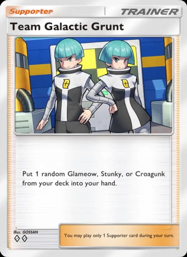 Team Galactic Grunt card in English