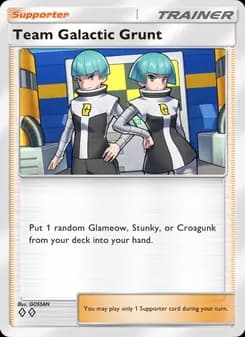 Team Galactic Grunt card in English