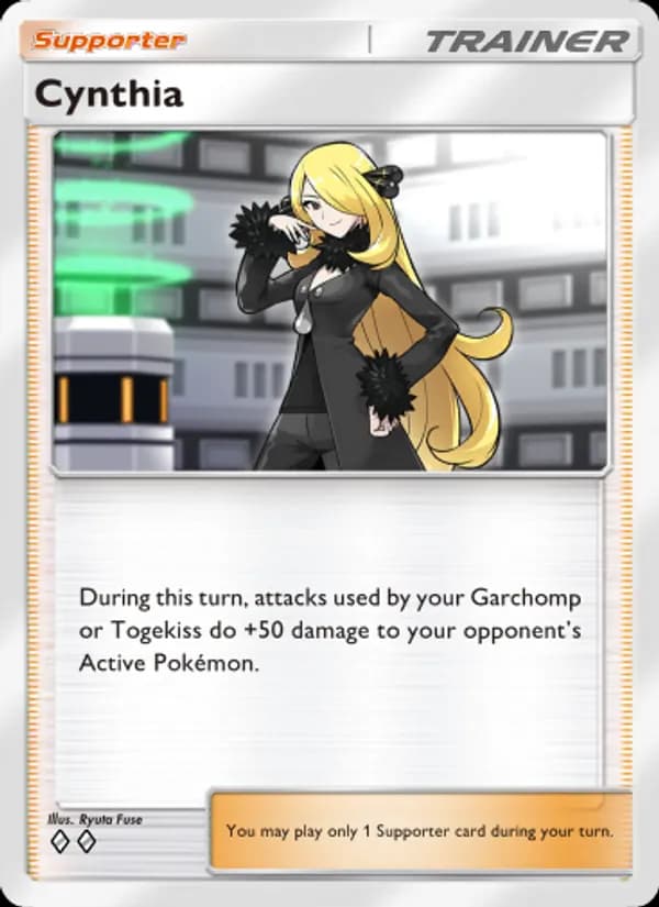 Cynthia card in English