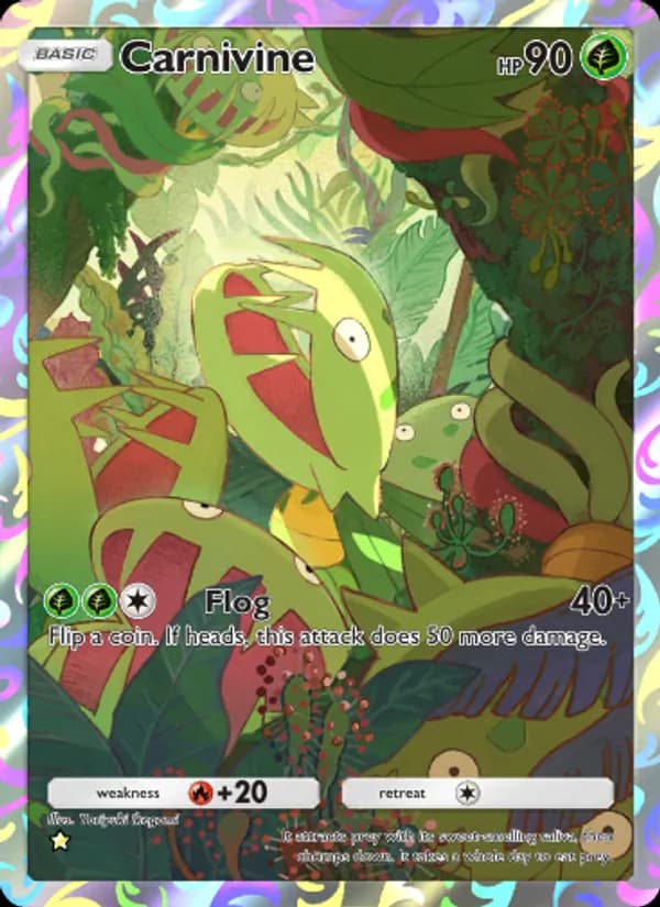 Carnivine card in English