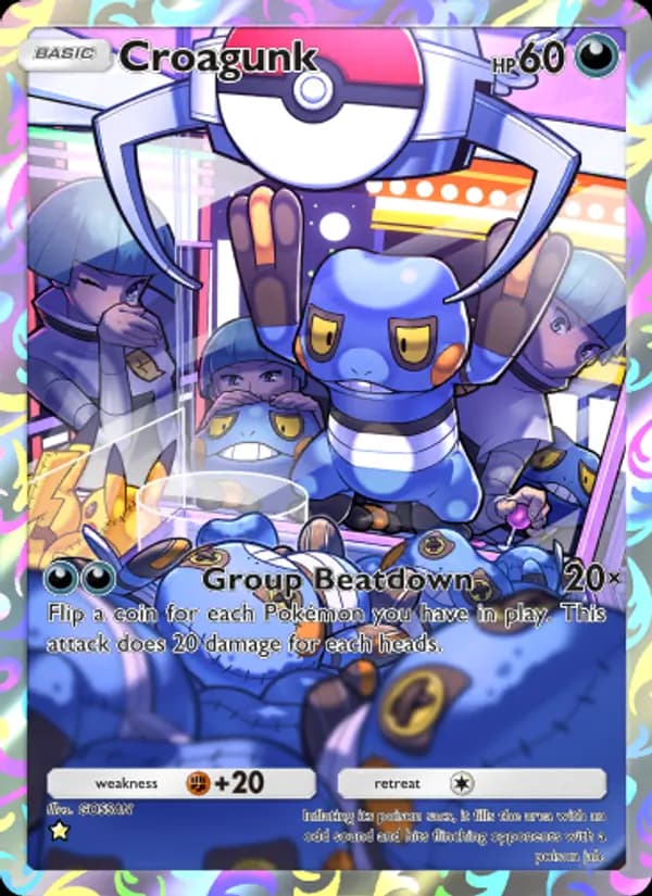 Croagunk card in English