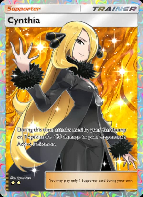 Cynthia card in English