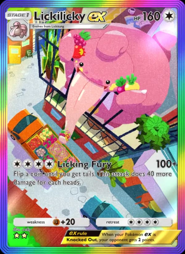 Lickilicky ex card in English