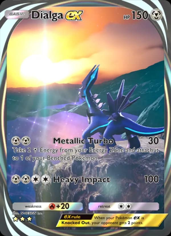 Dialga ex card in English