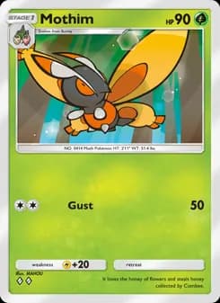 Mothim card in English