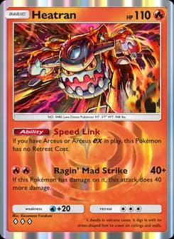 Heatran card in English