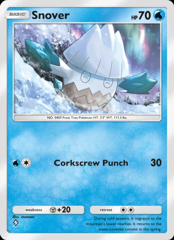 Snover card in English