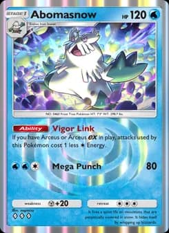 Abomasnow card in English