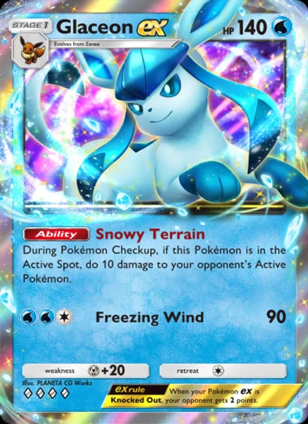 Glaceon ex card in English