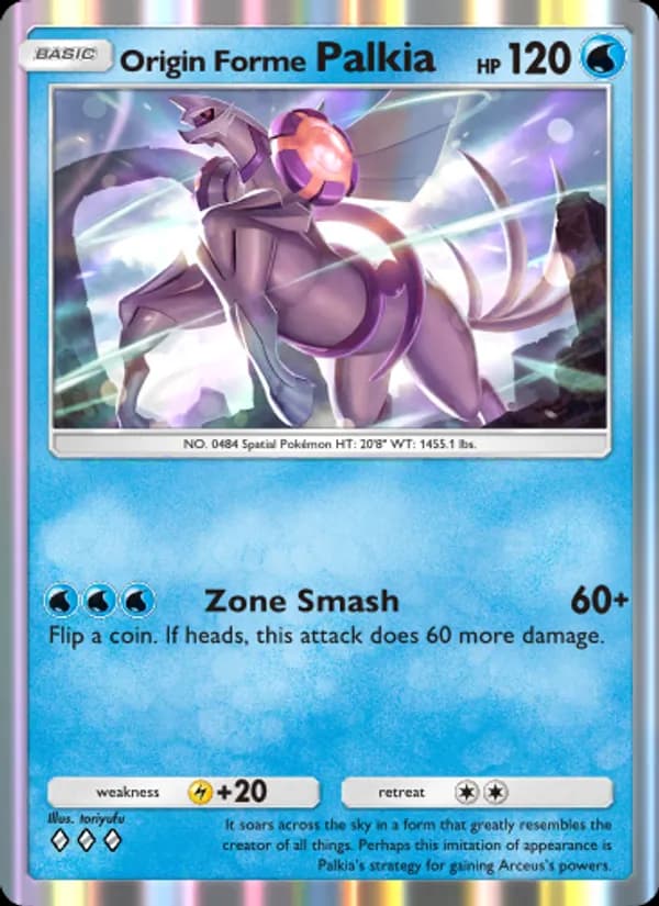 Origin Forme Palkia card in English