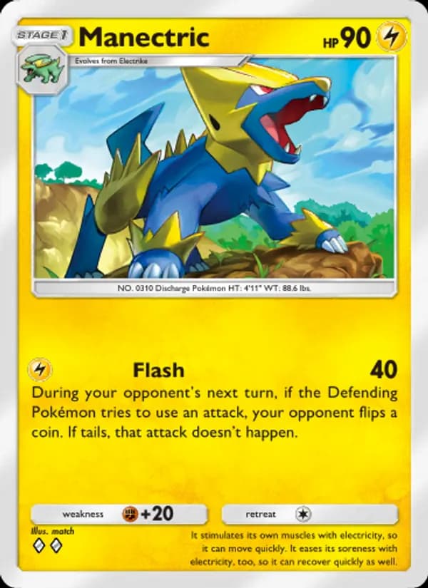 Manectric card in English