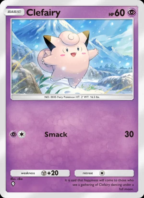 Clefairy card in English