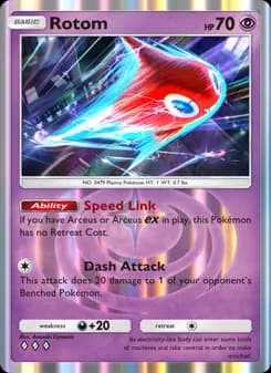 Rotom card in English
