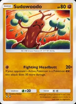 Sudowoodo card in English