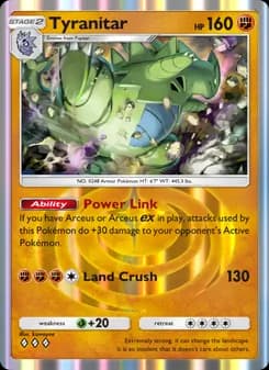 Tyranitar card in English