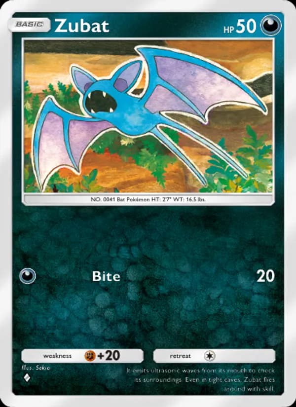 Zubat card in English
