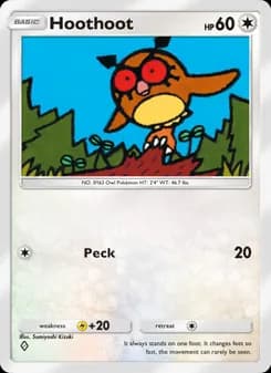 Hoothoot card in English