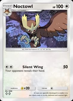 Noctowl card in English