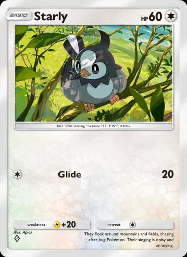Starly card in English