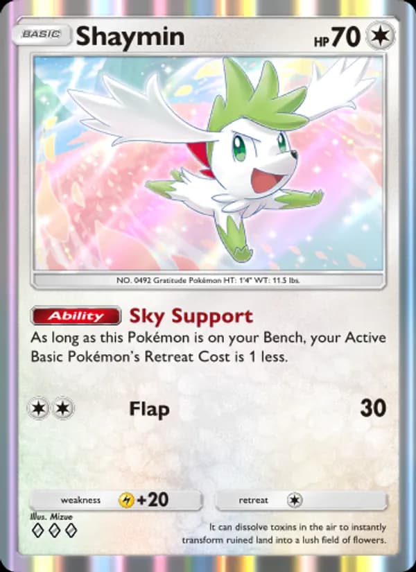 Shaymin card in English