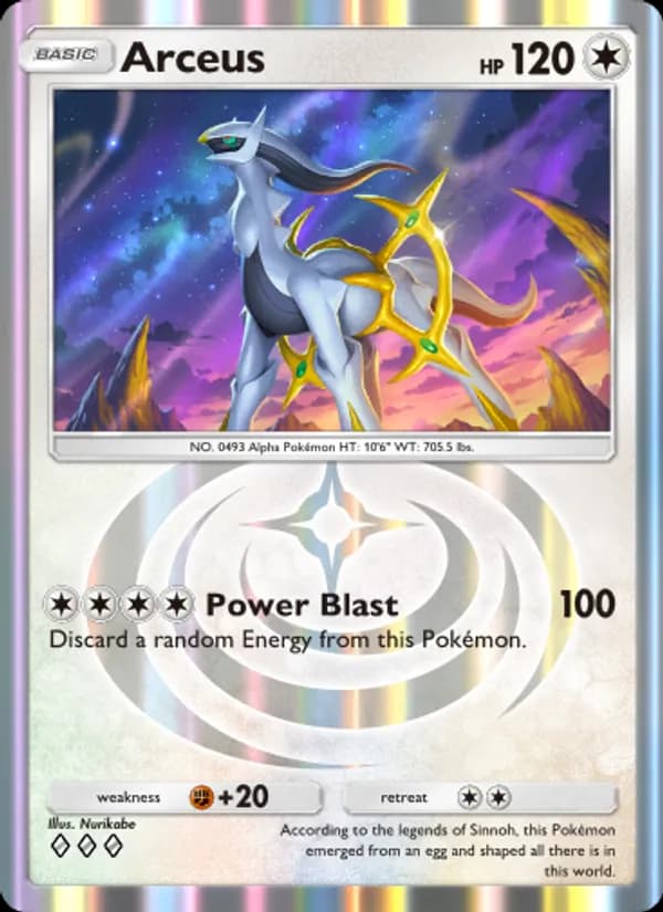 Arceus card in English