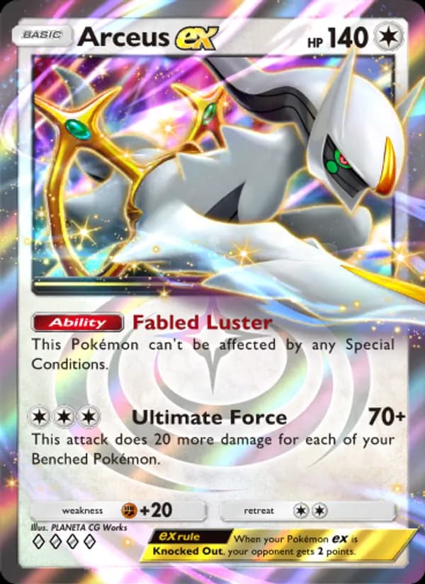 Arceus ex card in English