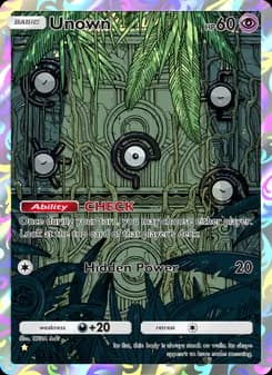 Unown card in English