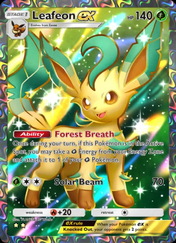 Leafeon ex card in English