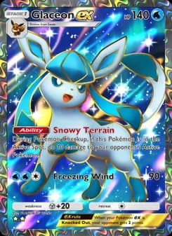 Glaceon ex card in English