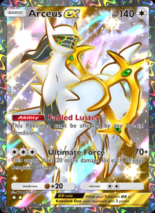 Arceus ex card in English