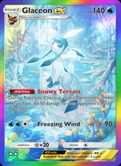 Glaceon ex card in English