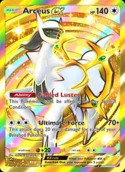 Arceus ex card in English