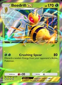 Beedrill ex card in English