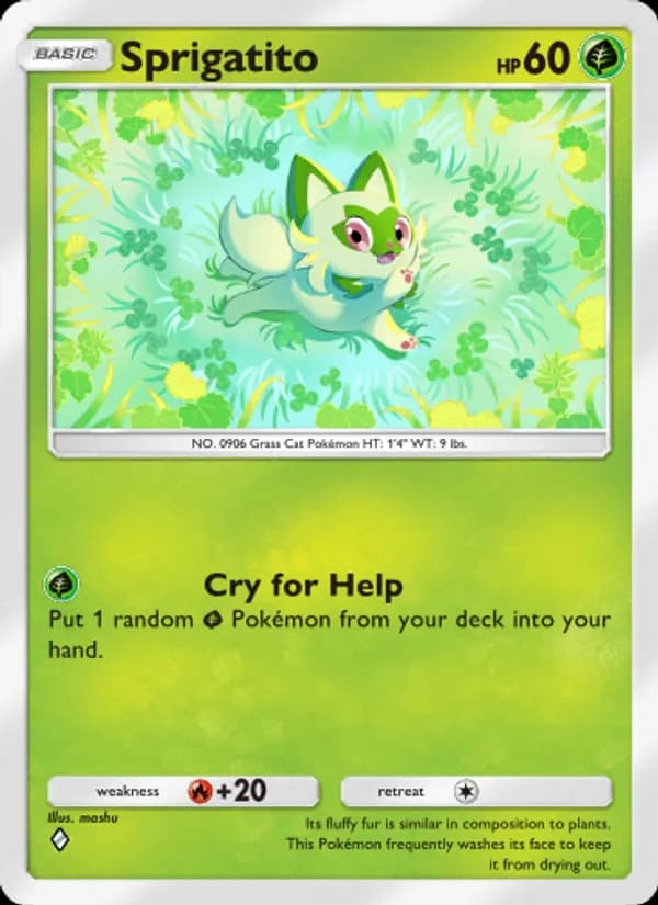 Sprigatito card in English