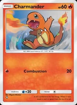 Charmander card in English