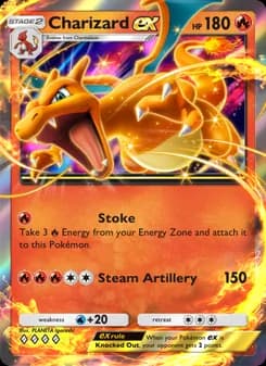 Charizard ex card in English
