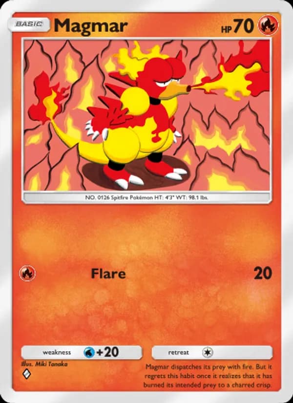 Magmar card in English