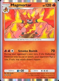 Magmortar card in English