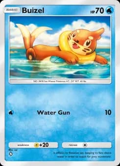 Buizel card in English