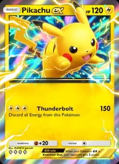 Pikachu ex card in English