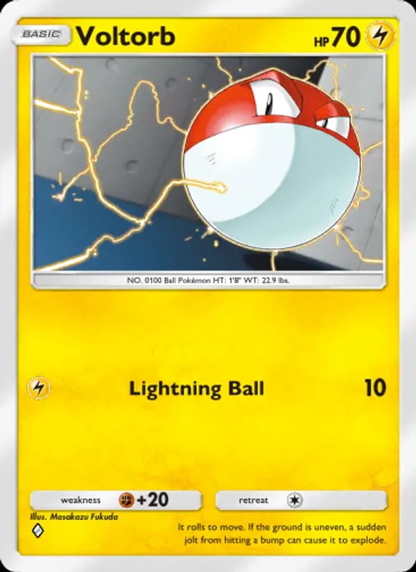 Voltorb card in English