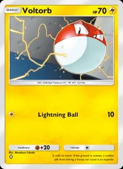 Voltorb card in English