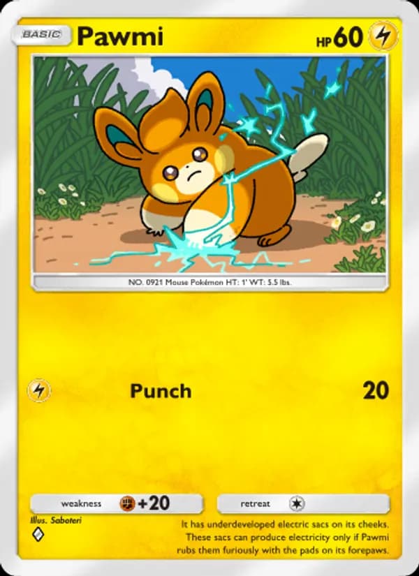 Pawmi card in English