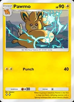 Pawmo card in English