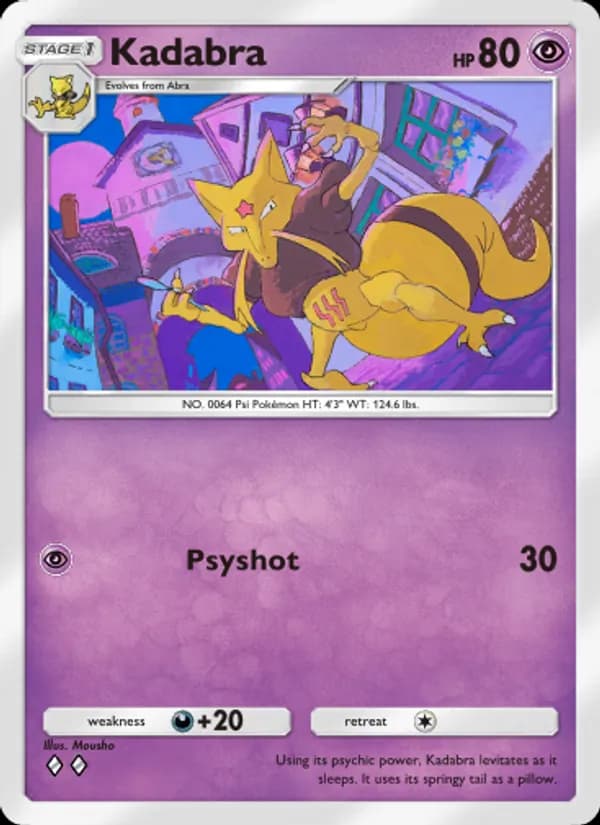 Kadabra card in English