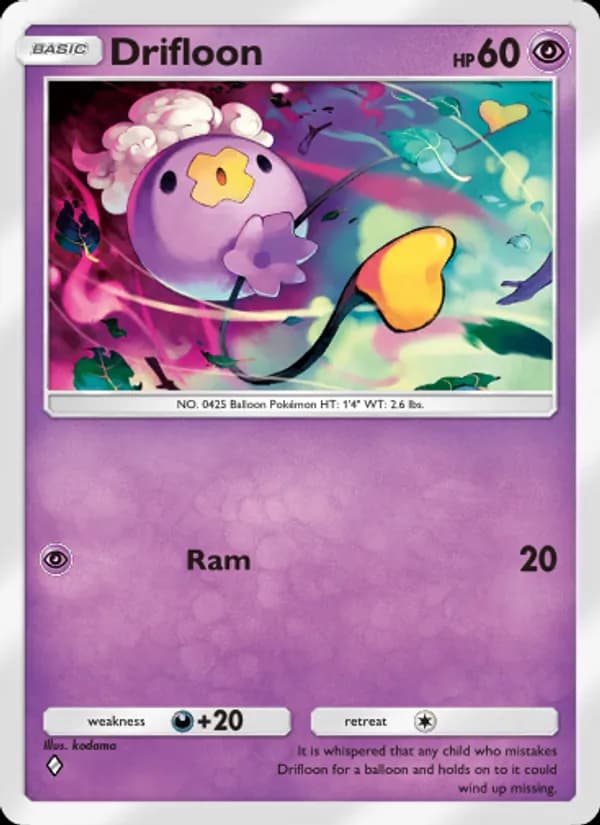 Drifloon card in English