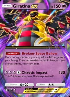 Giratina ex card in English