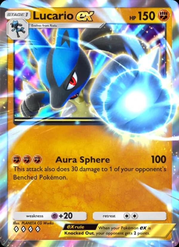 Lucario ex card in English