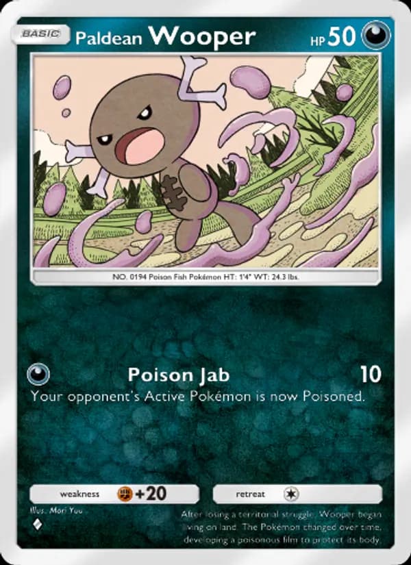 Paldean Wooper card in English